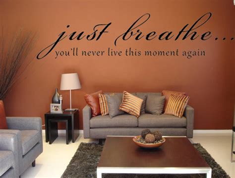 Just Breathe Vinyl Quote For Inspiration Wall Art Decal Etsy