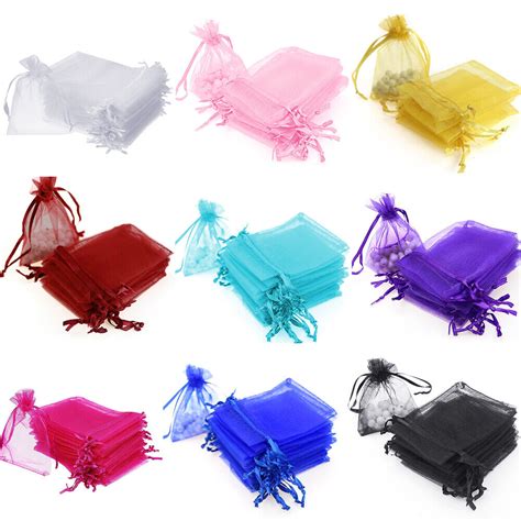 Organza Wedding Party Favor Gift Bags Candy Sheer Bag Jewelry Pouches Ebay