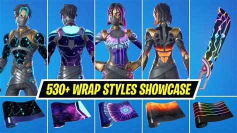 Every Wraps 530 Showcased On New Wrap Skins And Code Cutter Pickaxe