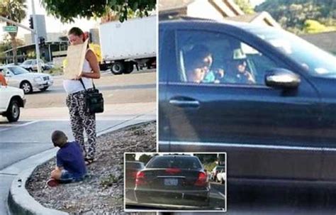 Busted Pregnant Panhandler Caught On Camera Driving Off In A Mercedes Benz
