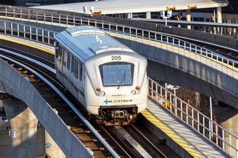 New York Jfk Airport Airtrain Train In The United States Editorial
