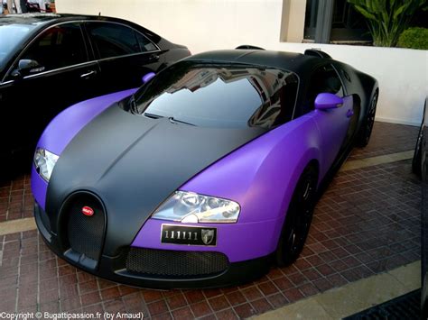 Bugatti Veyron Matt Black And Matt Purple Bugatti Veyron