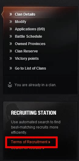 Get To Know The Clan Recruitment Center Competitive Gaming World Of