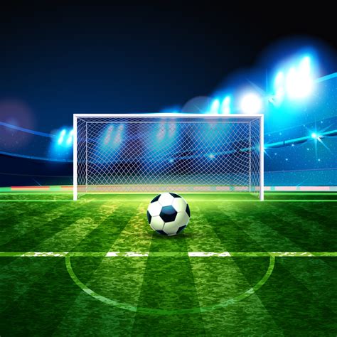 Soccer ball on goalie goal background. 284276 Vector Art at Vecteezy