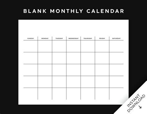 2 Page Blank Monthly Calendar Printable Two Page Month Calendar Lined