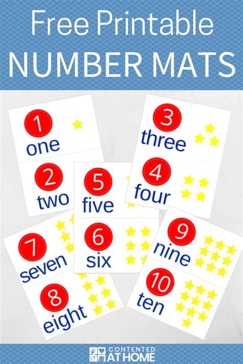 They are really easy to work with. Free Printable Number Mats 1-10
