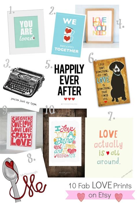 10 Love Inspired Prints That You Can Love All Year Etsy Shop Etsy