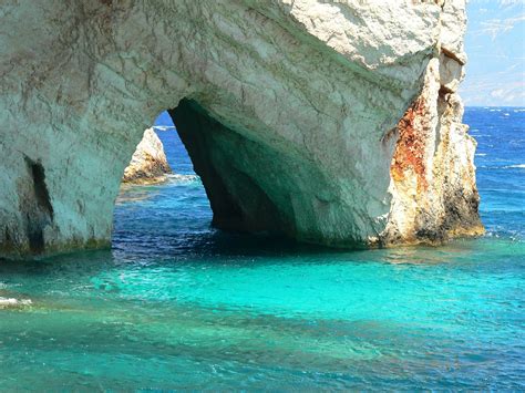Blue Caves Zakynthos Island Greece Widescreen Wallpapers 27156 Baltana