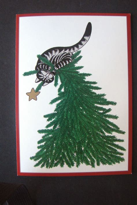 Kliban Christmas Holiday Cat Card