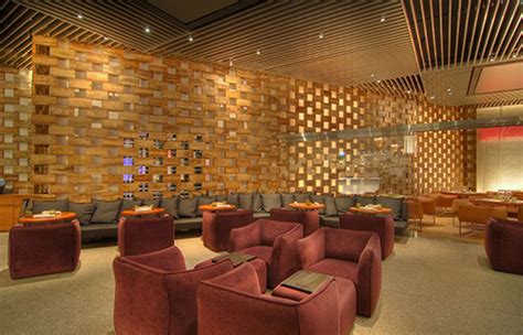 Straw lampshade and bamboo interior design. Modern Restaurant Interior Design Geometric Wood Decor