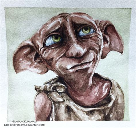Dobby By Liubovkorotkova On Deviantart Harry Potter Watercolor Harry Potter Art Drawings