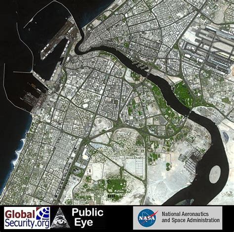 Satellite Imagery Of The Coastline Of Dubai Uae