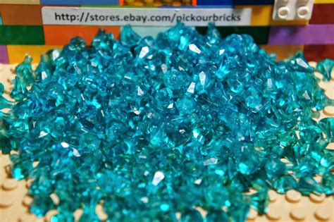Lego 30153 Transparent Light Blue Diamond Crystal Gem W Stick 100