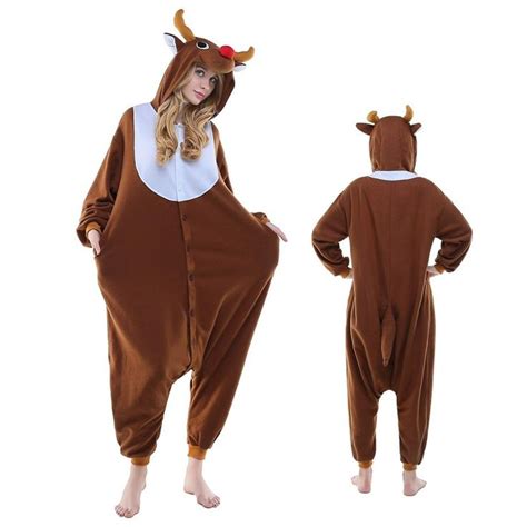 Reindeer Onesie Pajamas Kigurumi Animal Costumes For Adult In 2019