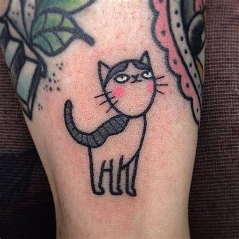 20 Minimalist Cat Tattoos For The Subtle Cat Lover Hipster Tattoo