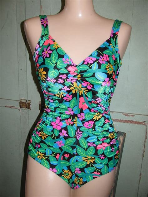 Vintage Gabar Swimsuit Ladies Swimwear Bright By Theidconnection 48