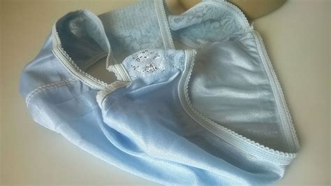 Silky Blue Nylon Lace Panties Knickers 1960s Vintage Ladiesteen Girls