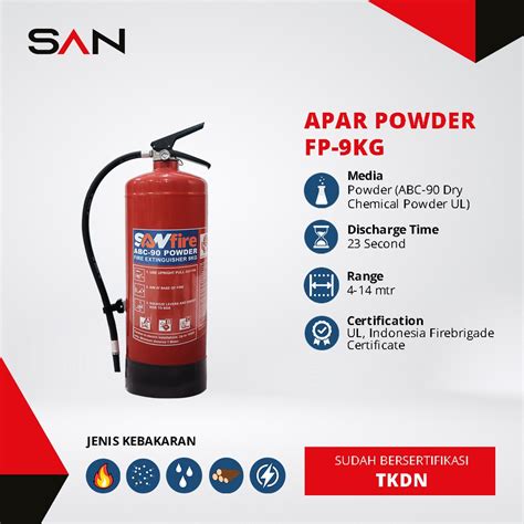 Jual Apar Powder Alat Pemadam Api Ringan Extinguisher Sanfire Fp