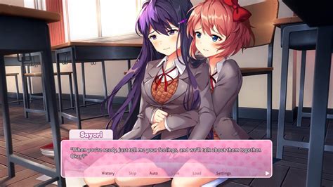 New Screenshot From DDLC Side Story With Sayori And Yuri Drawn By