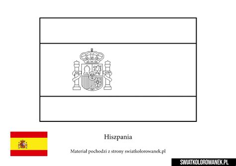 Flaga Hiszpania Darmowe Kolorowanki Do Druku