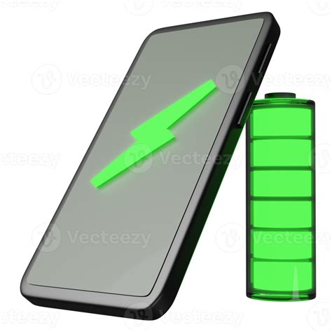 Smartphone Or Mobile Phone Charging With Battery Charge Indicator