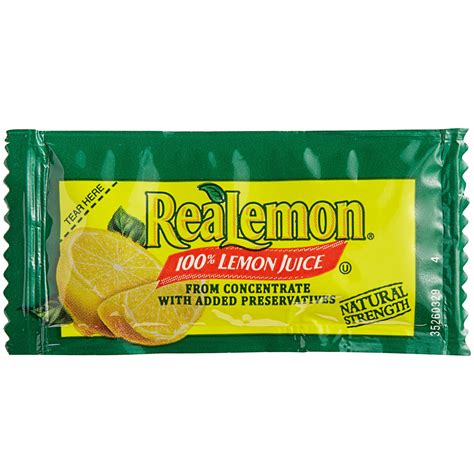 Realemon 4 Gram 100 Lemon Juice Packets 200case