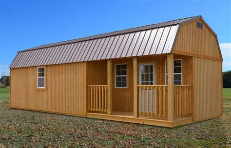 Treated Side Lofted Barn Cabin Derksen Portable Buildings