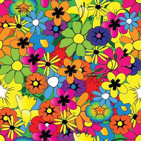 Bright Flower Pattern Stock Vector Illustration Of Colorful 3105575