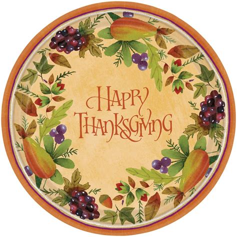 Thanksgiving Medley Banquet Dinner Plates Party Accessory