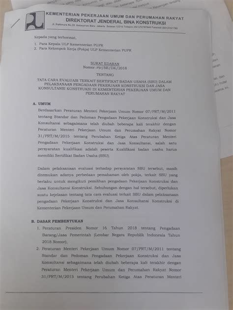 Contoh Surat Permohonan Pejabat Pengadaan Barang Dan Jasa ...