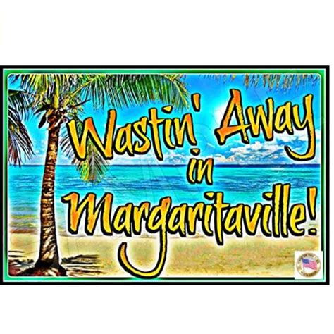 Wasting Away Margaritaville Metal Beach Bar Sign Coastal Cheryl