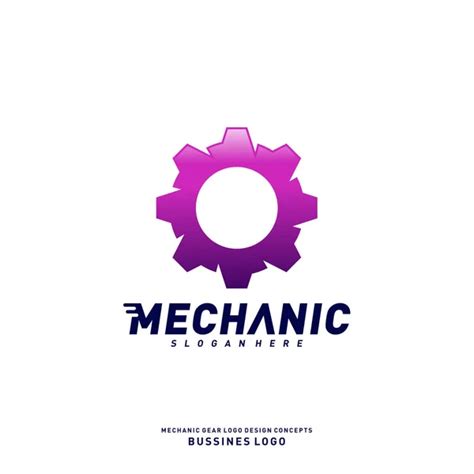 Techno Vector Logo Concept Illustration Gear Logo Factory Logo