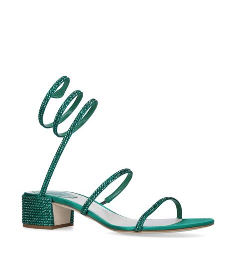 René Caovilla Green Embellished Cleo Sandals 40 Harrods Uk