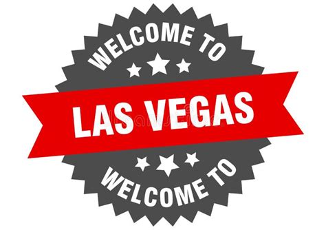 Welcome To Las Vegas Welcome To Las Vegas Isolated Sticker Stock