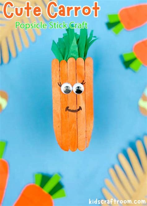 Popsicle Stick Carrot Craft Kids Craft Room