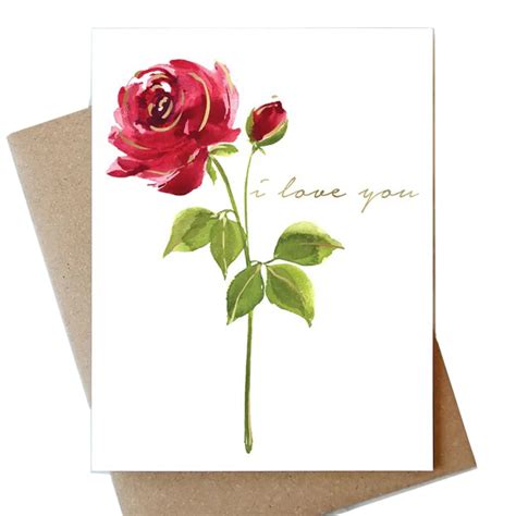 Abigail Jayne Design Red Rose Love Card