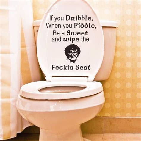 Crazy Diy Funny Toilet Sticker If You Dribble Toilet Bathroom French
