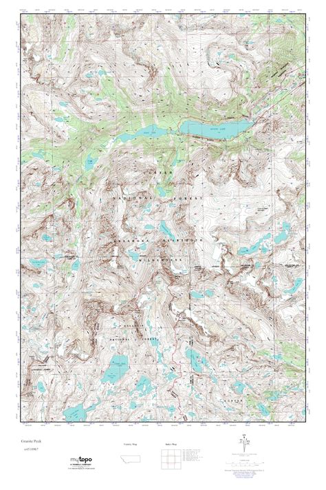 Mytopo Granite Peak Montana Usgs Quad Topo Map