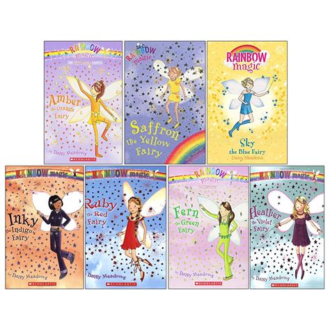 Rainbow Magic Series 1 Colour Fairies Collection 7 Books Set Books 1