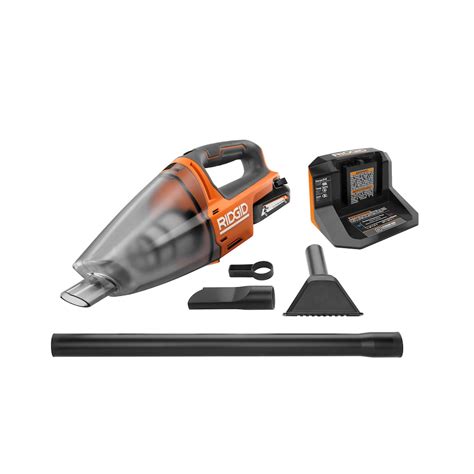 Ridgid 18v Cordless Compact Hand Vacuum Kit With 20 Ah Battery And