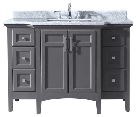Let the vanity take center stage in your bathroom. Luz 48" Single Bathroom Vanity Set - Traditional ...