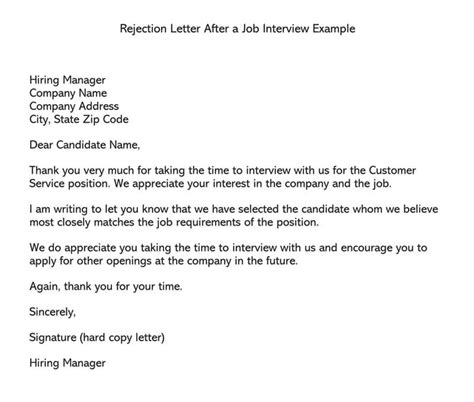 How To Write A Job Interview Rejection Email