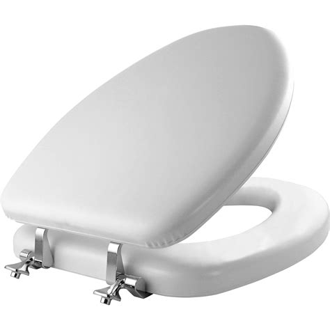 Mayfair Soft Toilet Seat With Molded Wood Core And Classic Chrome Metal