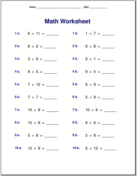 Math Quiz Worksheets To Print Activity Shelter Math Worksheets For