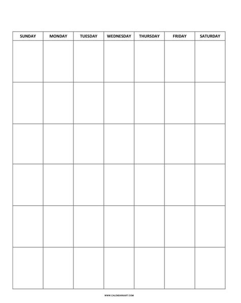 Free Printable Blank Calendar Templates Artofit