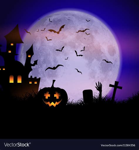 Spooky Halloween Background Royalty Free Vector Image