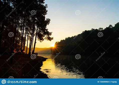Pang Oung Lake And Pine Forest With Sunrise In Mae Hong Son Thailand