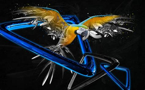 Cg Digital Art 3d Animals Birds Parrot Wallpapers Hd Desktop And Mobile Backgrounds