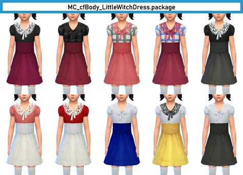 Little Witch Dress By Monochaos Monochaoss Sims 4 Cc Blog