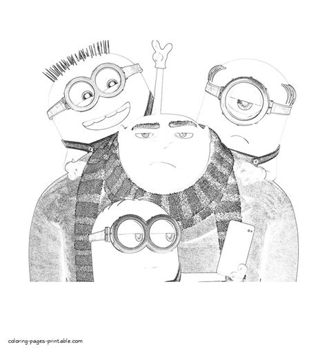 Minions Despicable Me 2 Coloring Pages